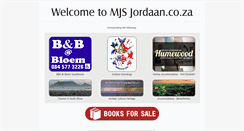 Desktop Screenshot of mjsjordaan.co.za